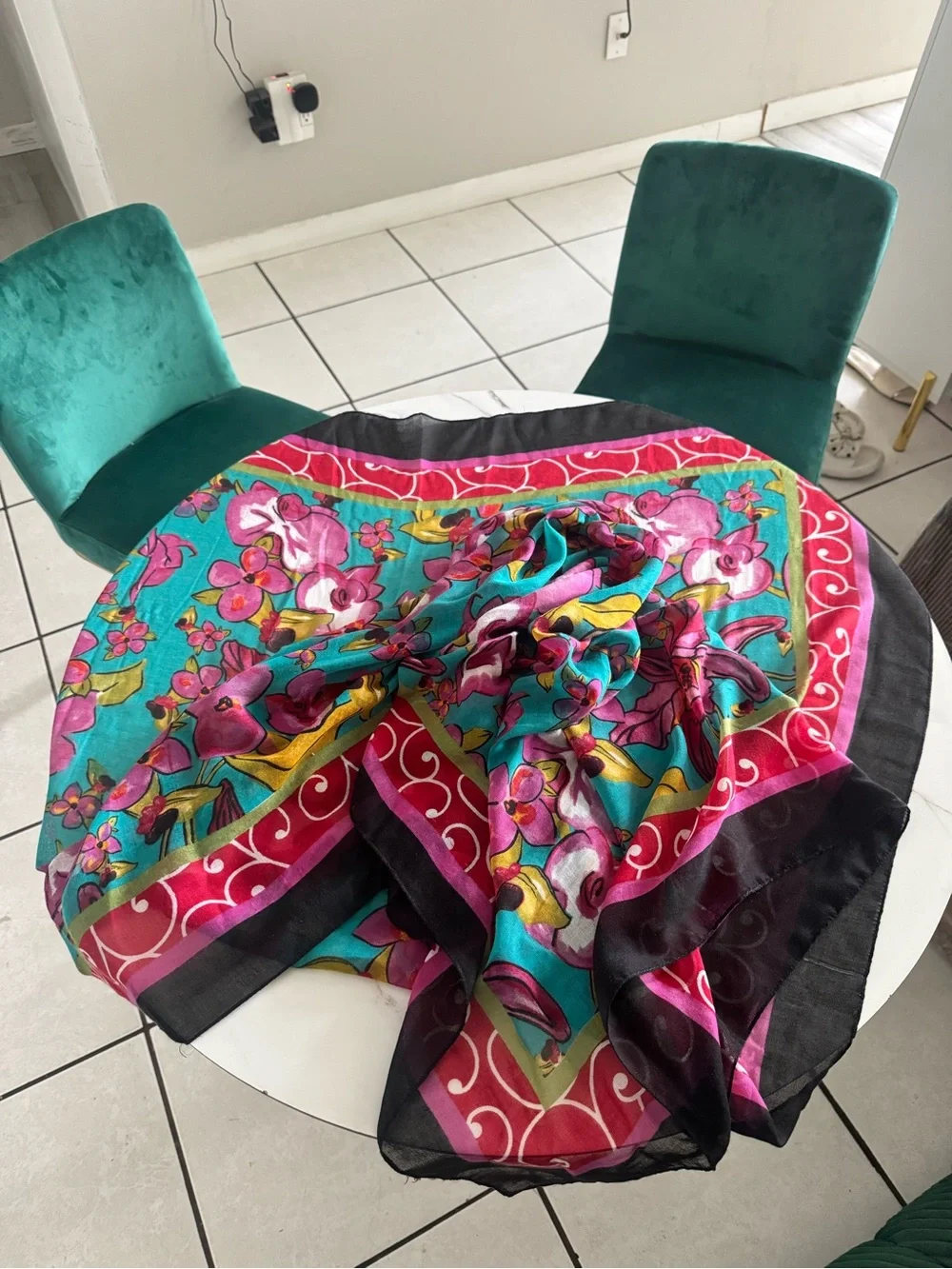 Antica Sartoria by Giacomo Cinque Floral Scarf Oversized Multicolor